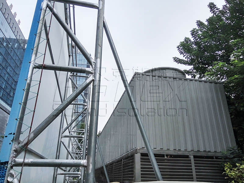 商業(yè)屋面裙樓中央空調(diào)冷卻塔降噪方案！降噪？減振誰為主？